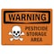 Signmission Safety Sign, OSHA WARNING, 10" Height, Rigid Plastic, Pesticide Storage Area, Landscape OS-WS-P-1014-L-12302 - alternate 1